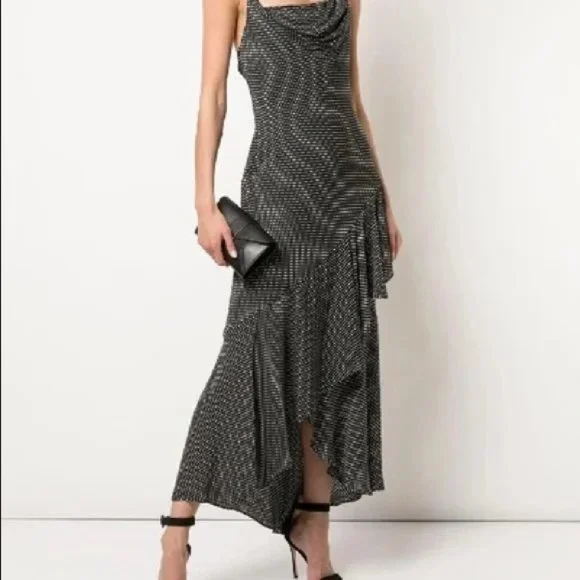 NWT Alice + Olivia Mini Dot Black Dress (Size 2) - Picture 1 of 5